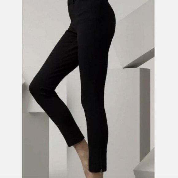 Vince The Italy Ankle Zipper Ponte Skinny Stretch Pants Size 4 Black - Picture 1 of 12